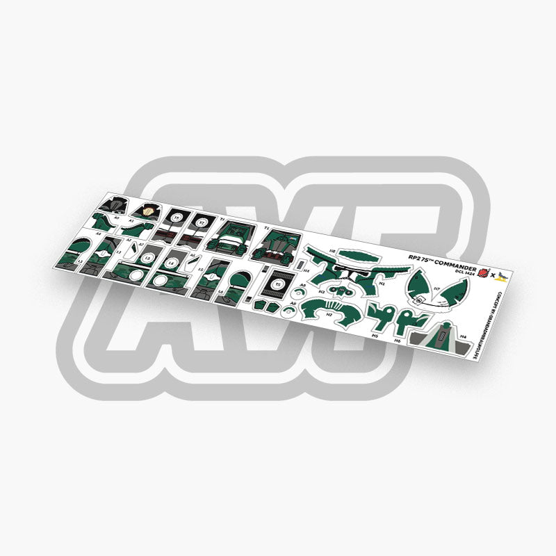 75th Commander Decals