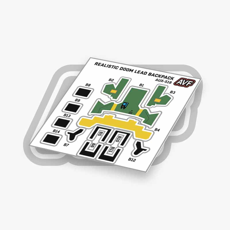 Commando Standard Backpack Decals