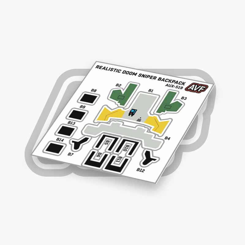 Commando Standard Backpack Decals
