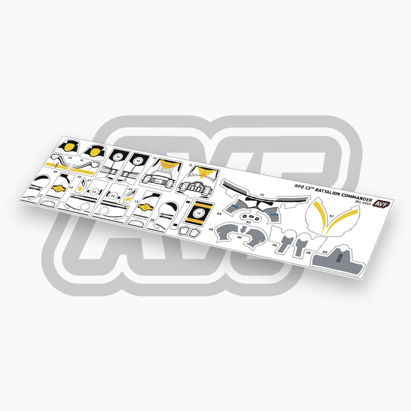 13th Battalion Commander Decals