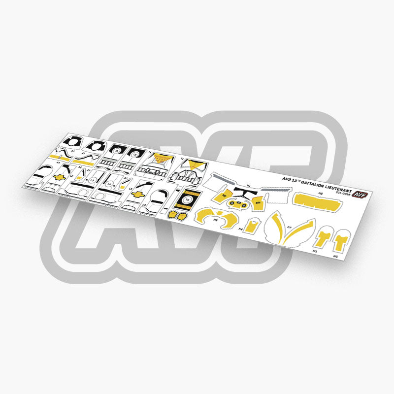 13th Battalion Lieutenant Decals