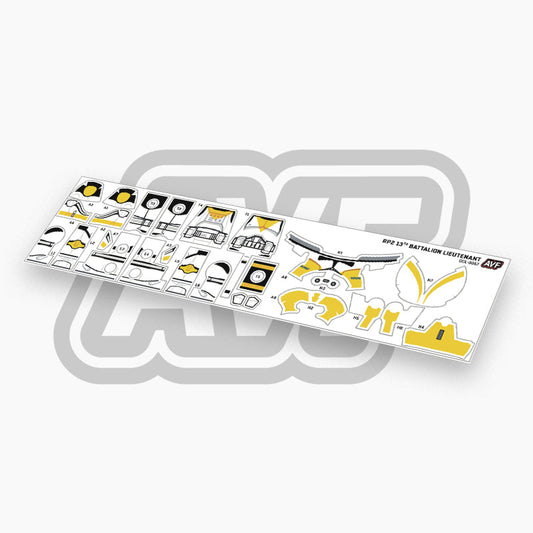 13th Battalion Lieutenant Decals