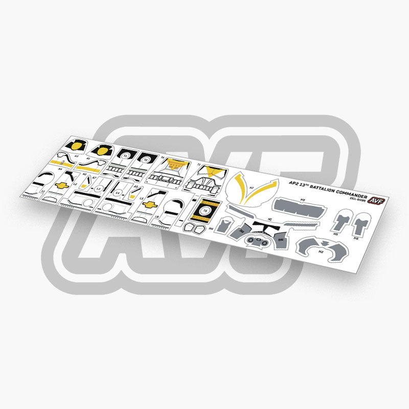 13th Battalion Commander Decals