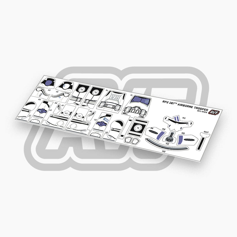 187th Airborne Trooper Decals