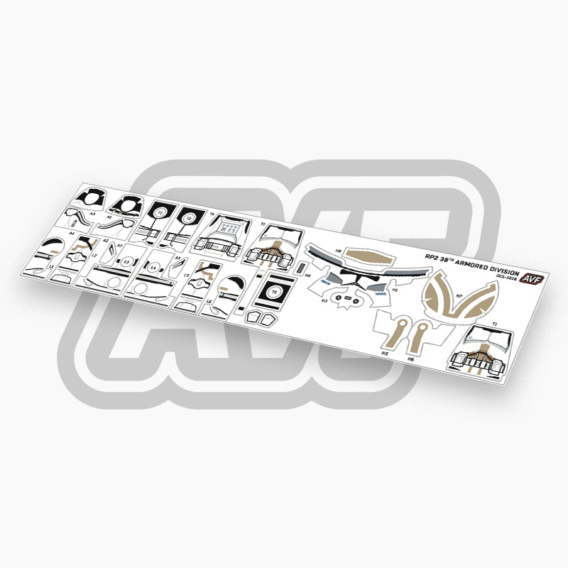 38th Armored Division Trooper Decals