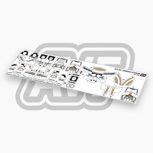 38th Armored Division Trooper Decals