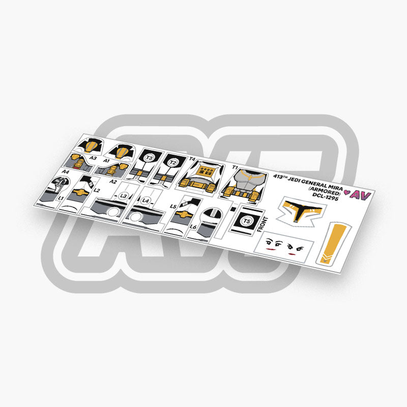 Armored Jedi General Mira Decals