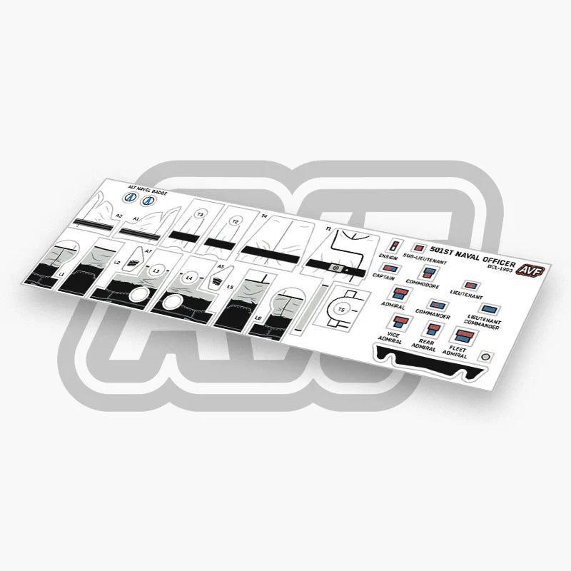 501st Naval Officer Decals