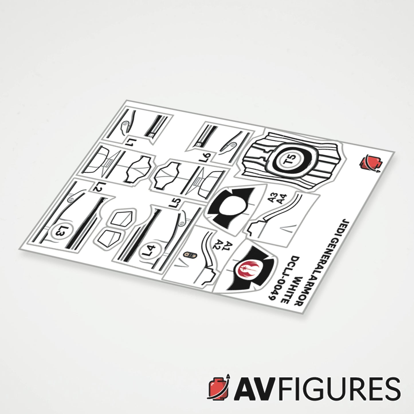 Jedi General Armor Decals