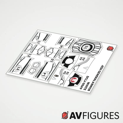 Jedi General Armor Decals