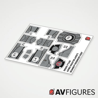 Jedi General Armor Decals