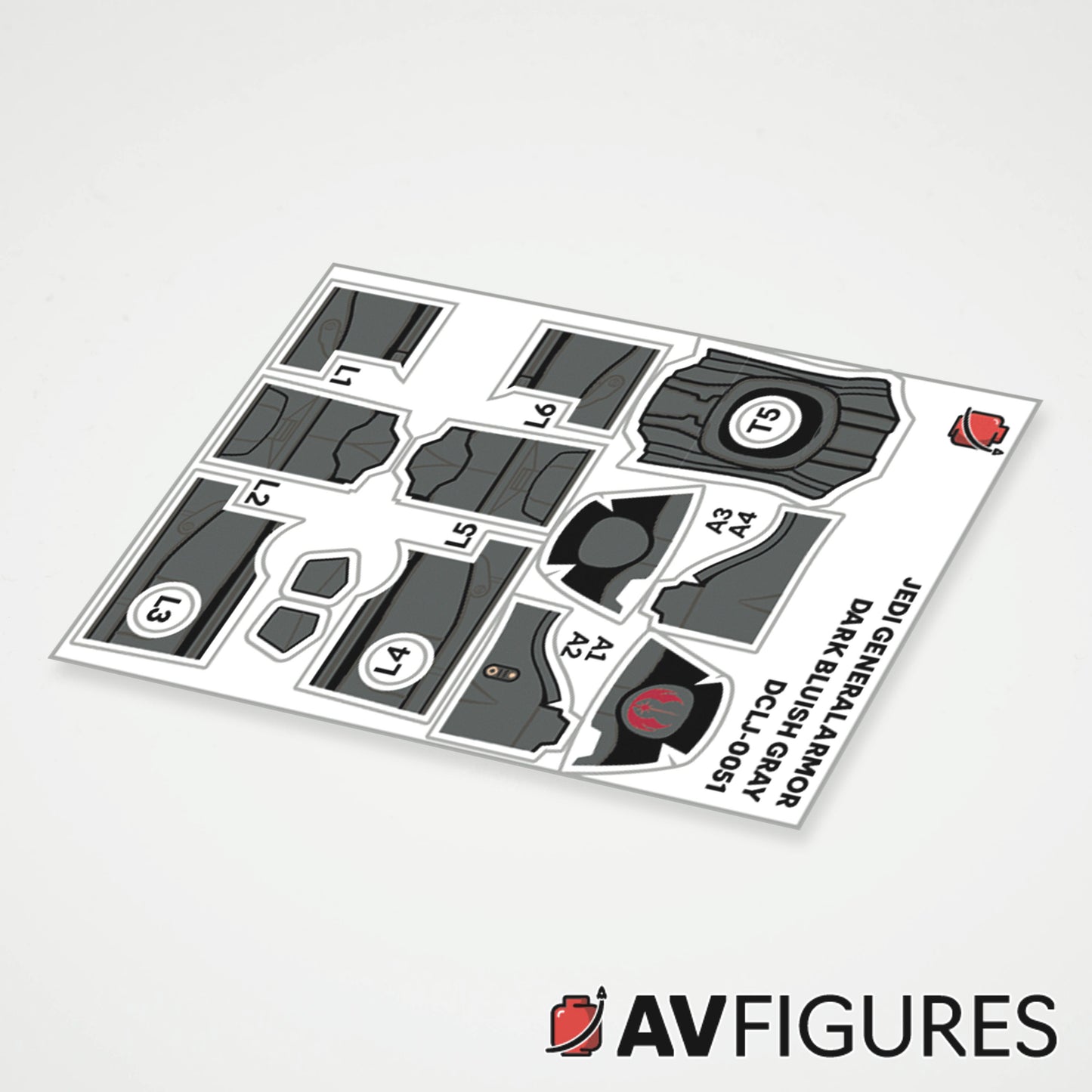 Jedi General Armor Decals