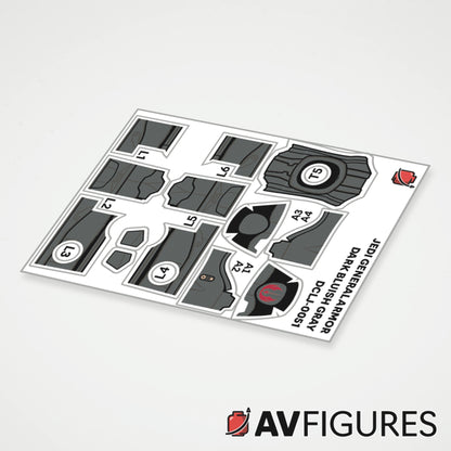 Jedi General Armor Decals