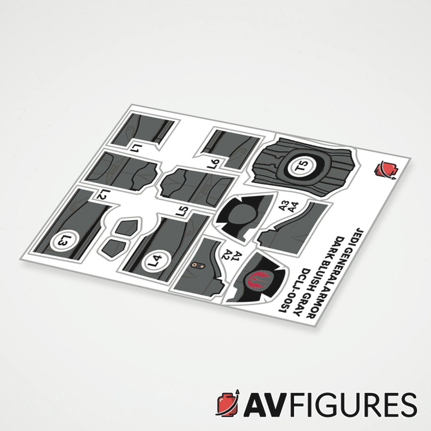 Jedi General Armor Decals