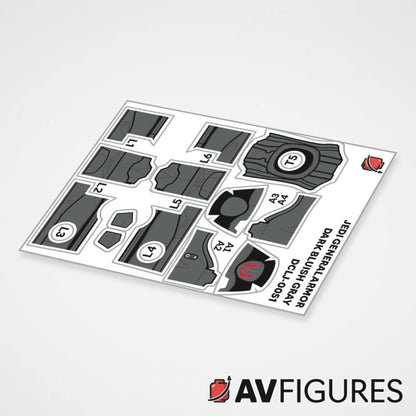 Jedi General Armor Decals