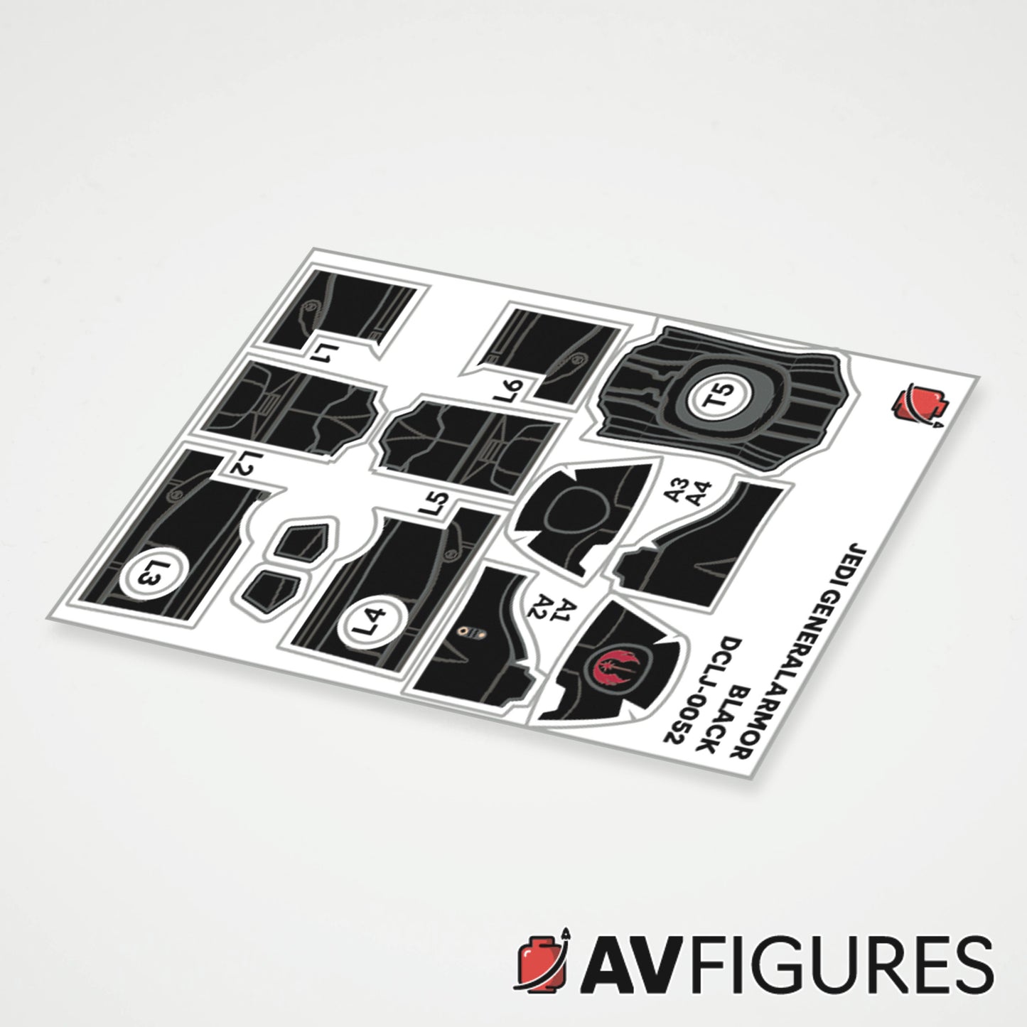 Jedi General Armor Decals