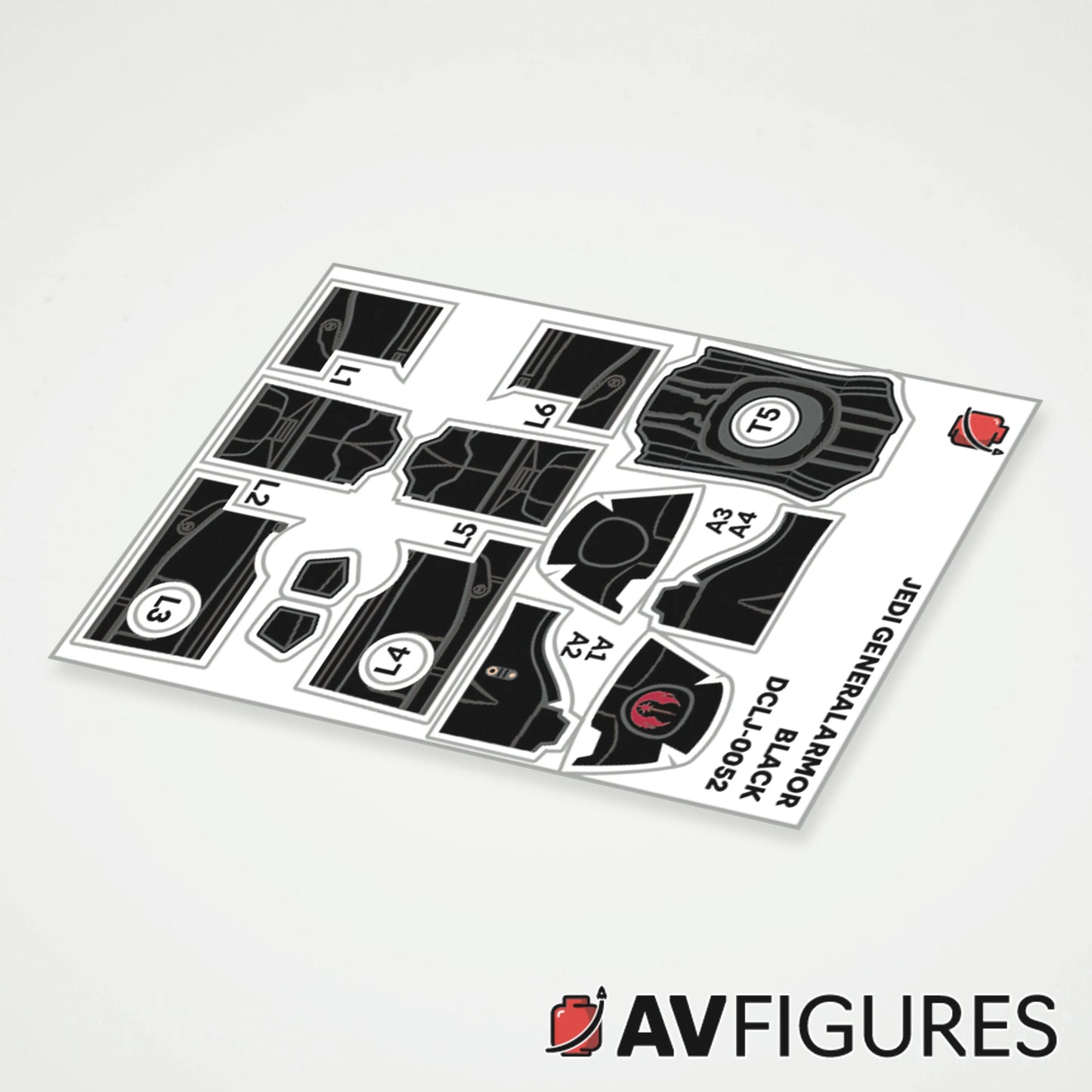 Jedi General Armor Decals