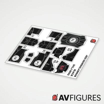 Jedi General Armor Decals