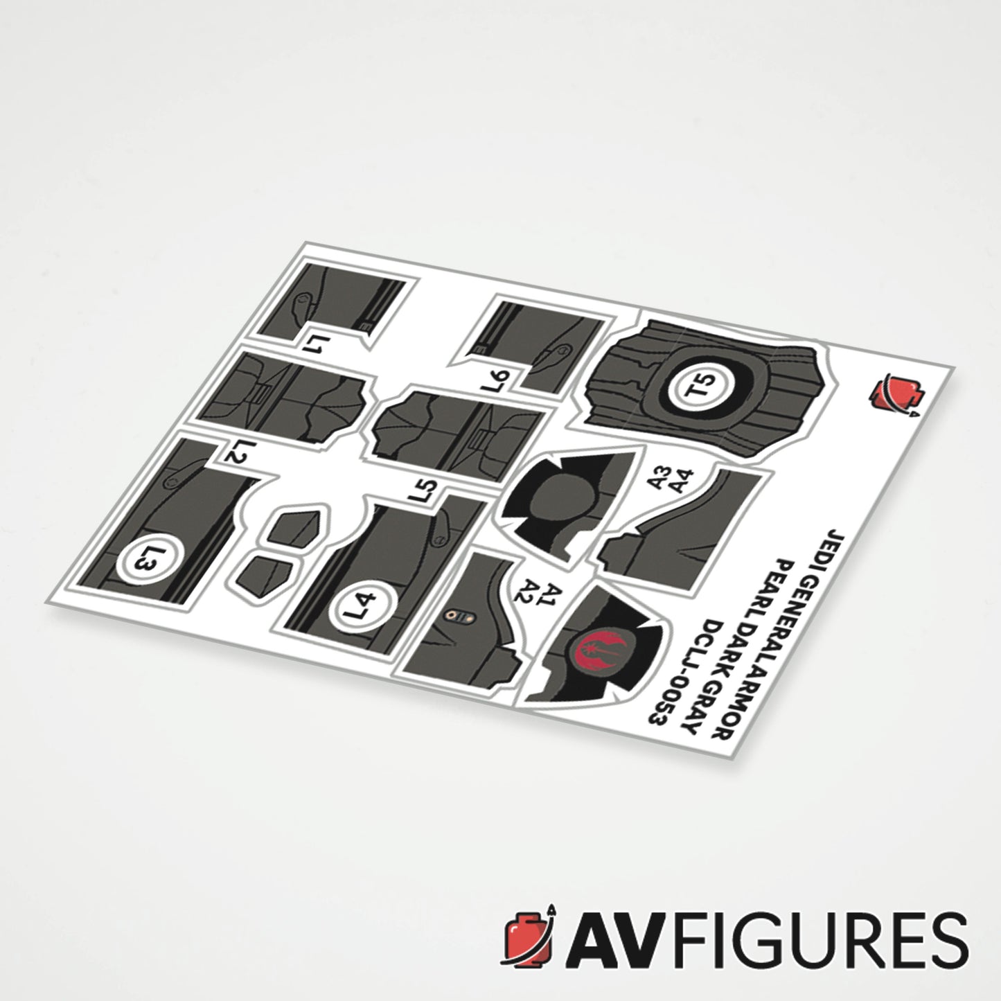 Jedi General Armor Decals