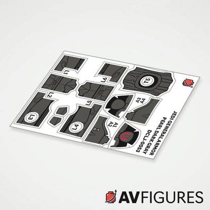Jedi General Armor Decals