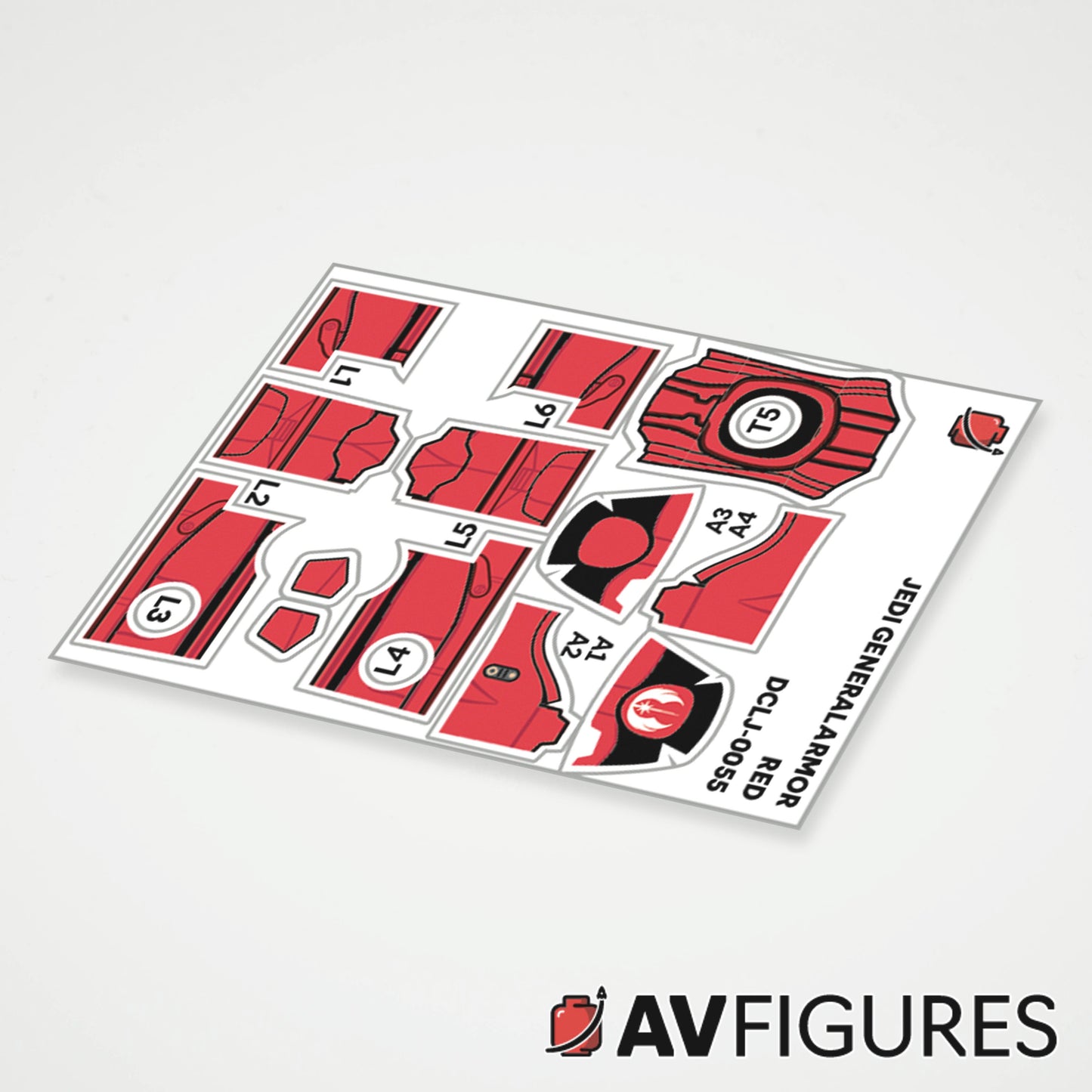 Jedi General Armor Decals