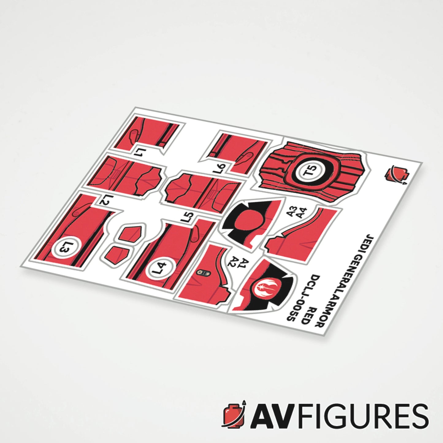 Jedi General Armor Decals