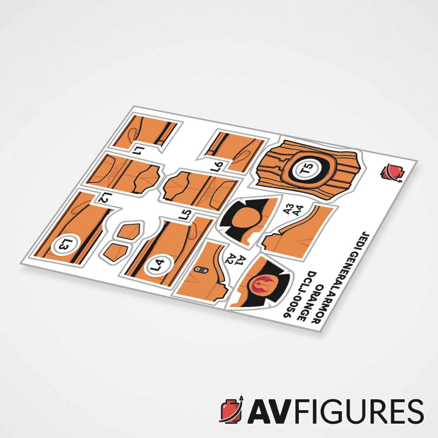 Jedi General Armor Decals