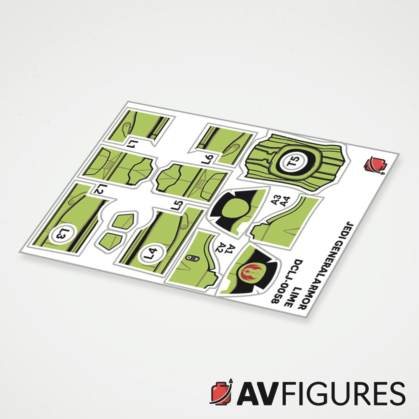 Jedi General Armor Decals