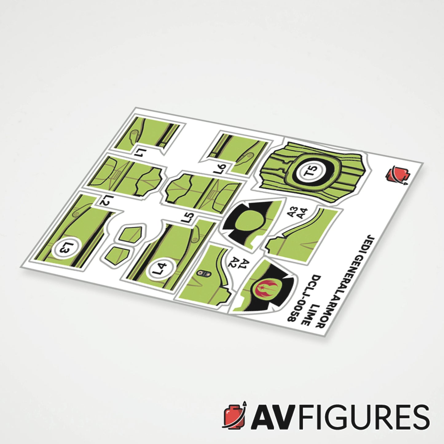Jedi General Armor Decals