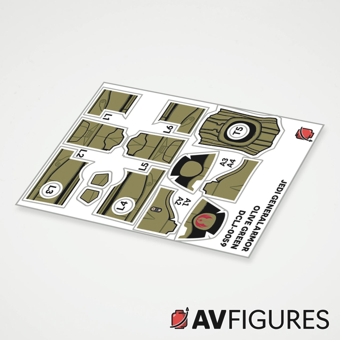 Jedi General Armor Decals