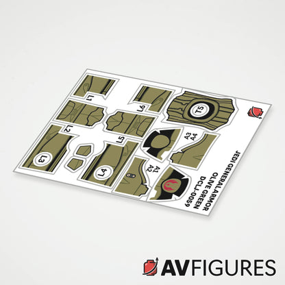 Jedi General Armor Decals