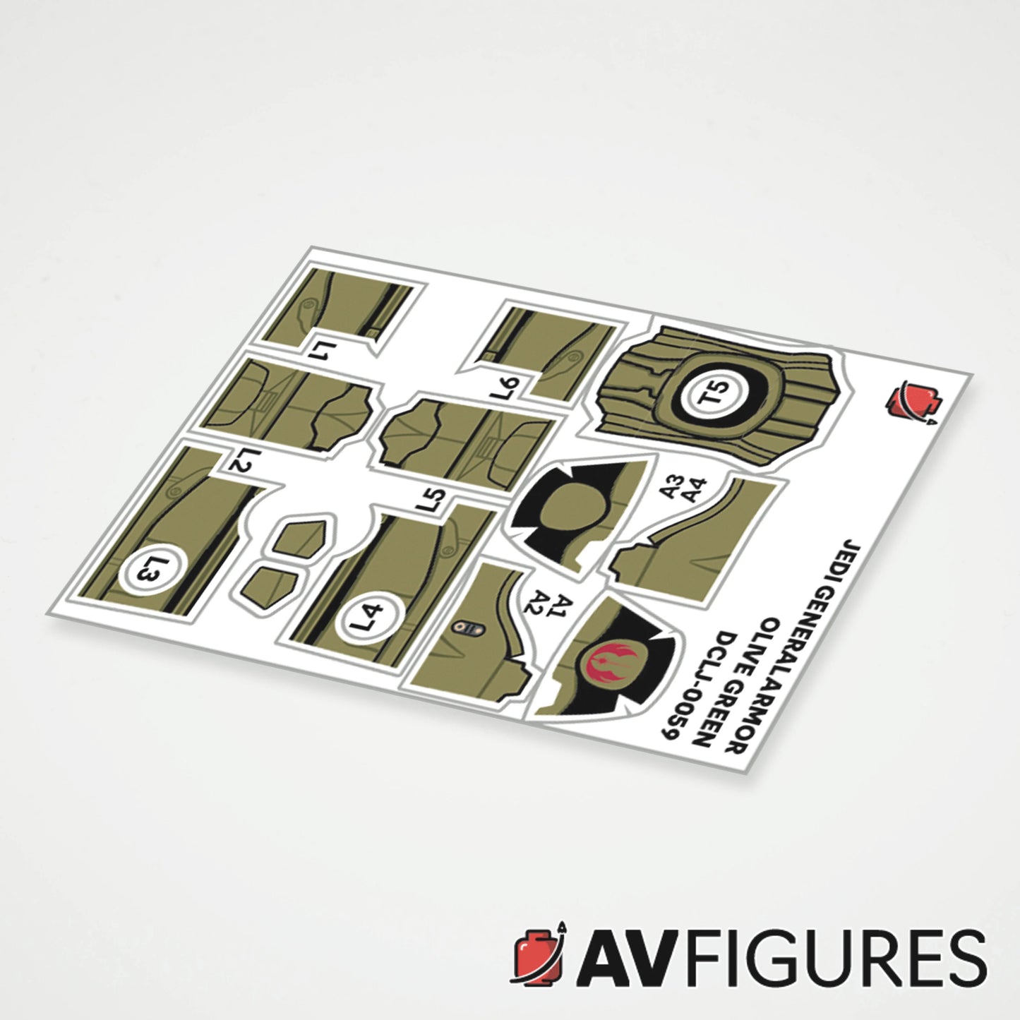 Jedi General Armor Decals