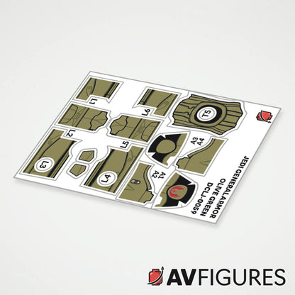 Jedi General Armor Decals