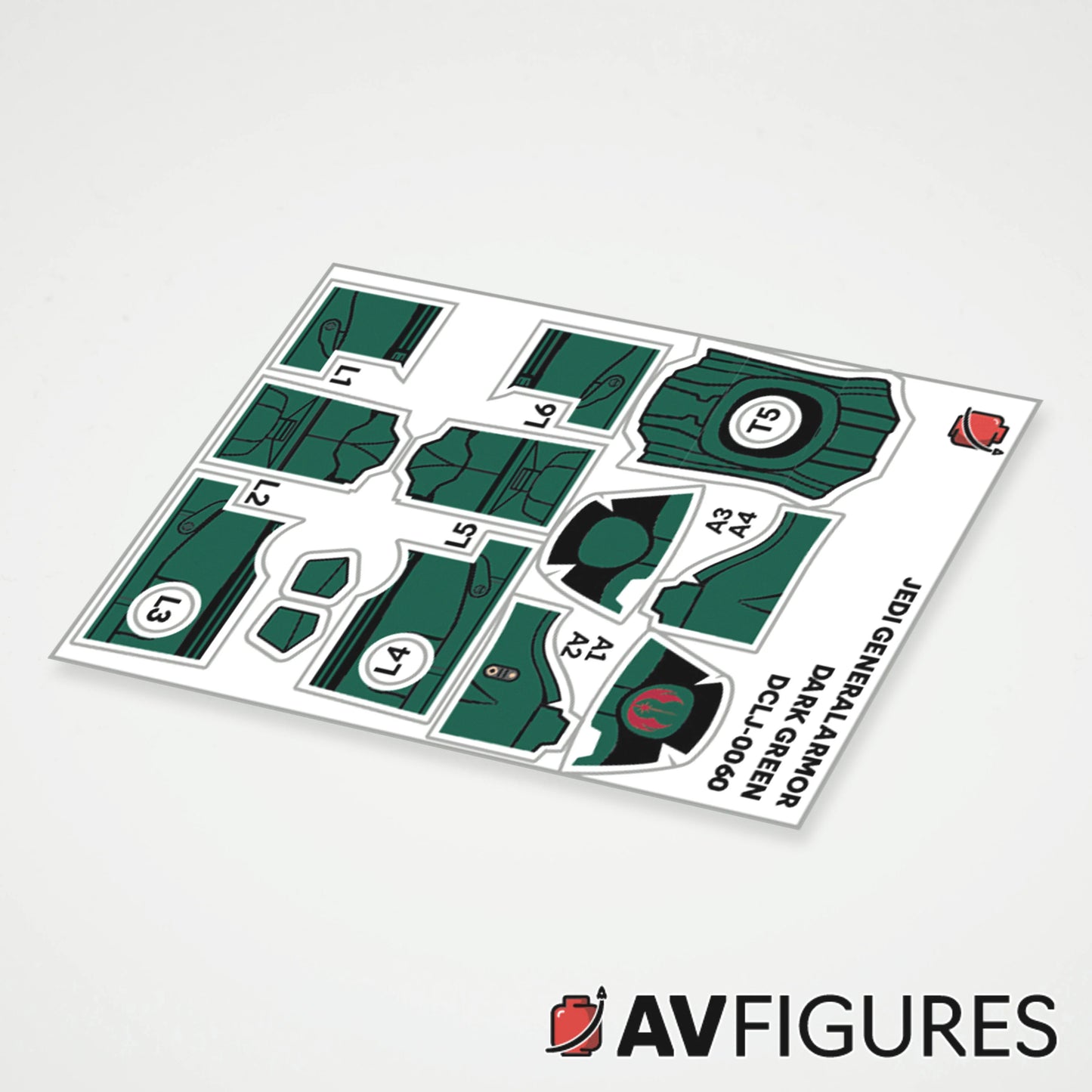 Jedi General Armor Decals