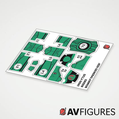 Jedi General Armor Decals
