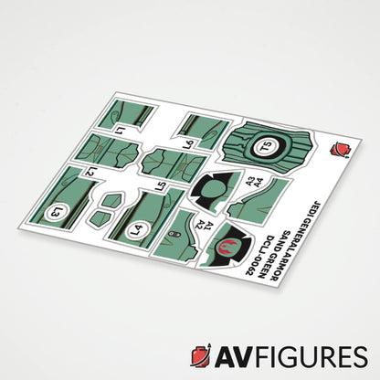 Jedi General Armor Decals