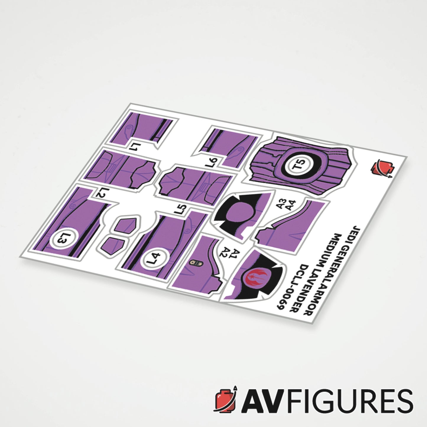 Jedi General Armor Decals